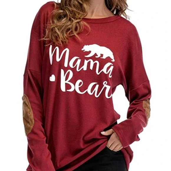 Mama Bear Oversized Long Sleeve Shirt - Picture 2 of 8